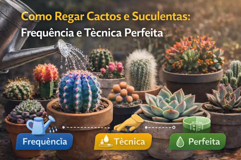 Instruções para regar plantas suculentas