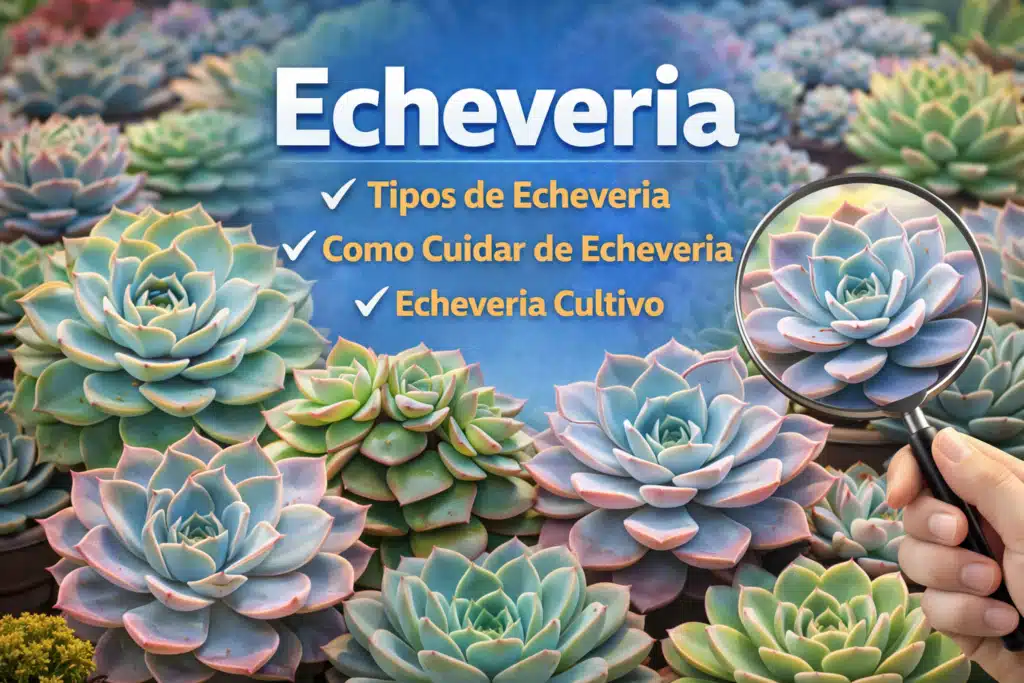 Suculentas Echeveria em destaque