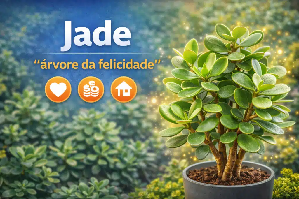 Planta jade, símbolo de felicidade.